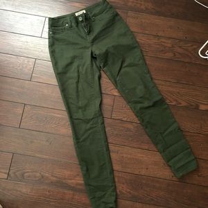 Olive green soft jeggings